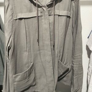 New without tags Torrid grey front snap jacket with a hood